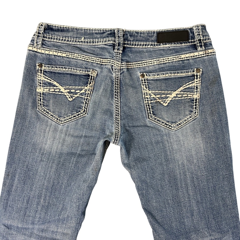 Rock & Roll Bootcut Jeans Womens 31 Contrast Stitch Cowgirl Western Rodeo 32x28